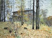 Levitan, Isaak Autumn good house china oil painting artist